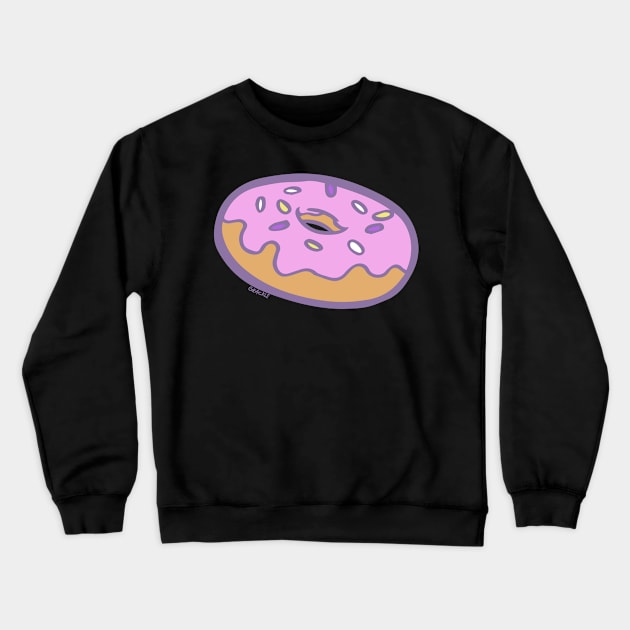 Purple Pastel Doughnut Crewneck Sweatshirt by Jan Grackle